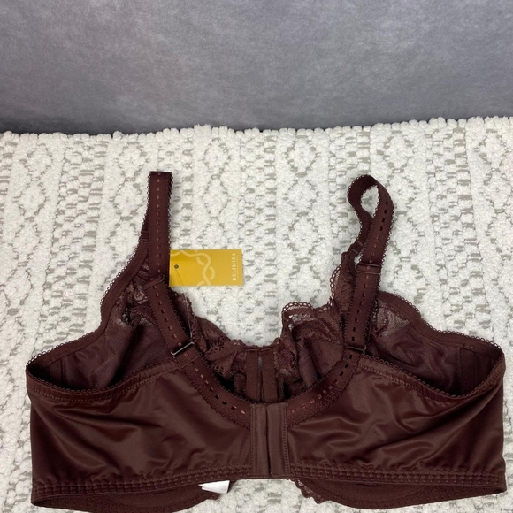Delimira Bra Womens 42DD Underwire Lace Detail Full Cup Back Hook Underlined - Picture 8 of 13